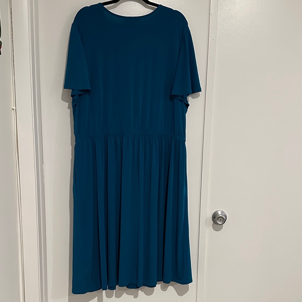 Lane Bryant Teal Midi Dress - Picture 3 of 6